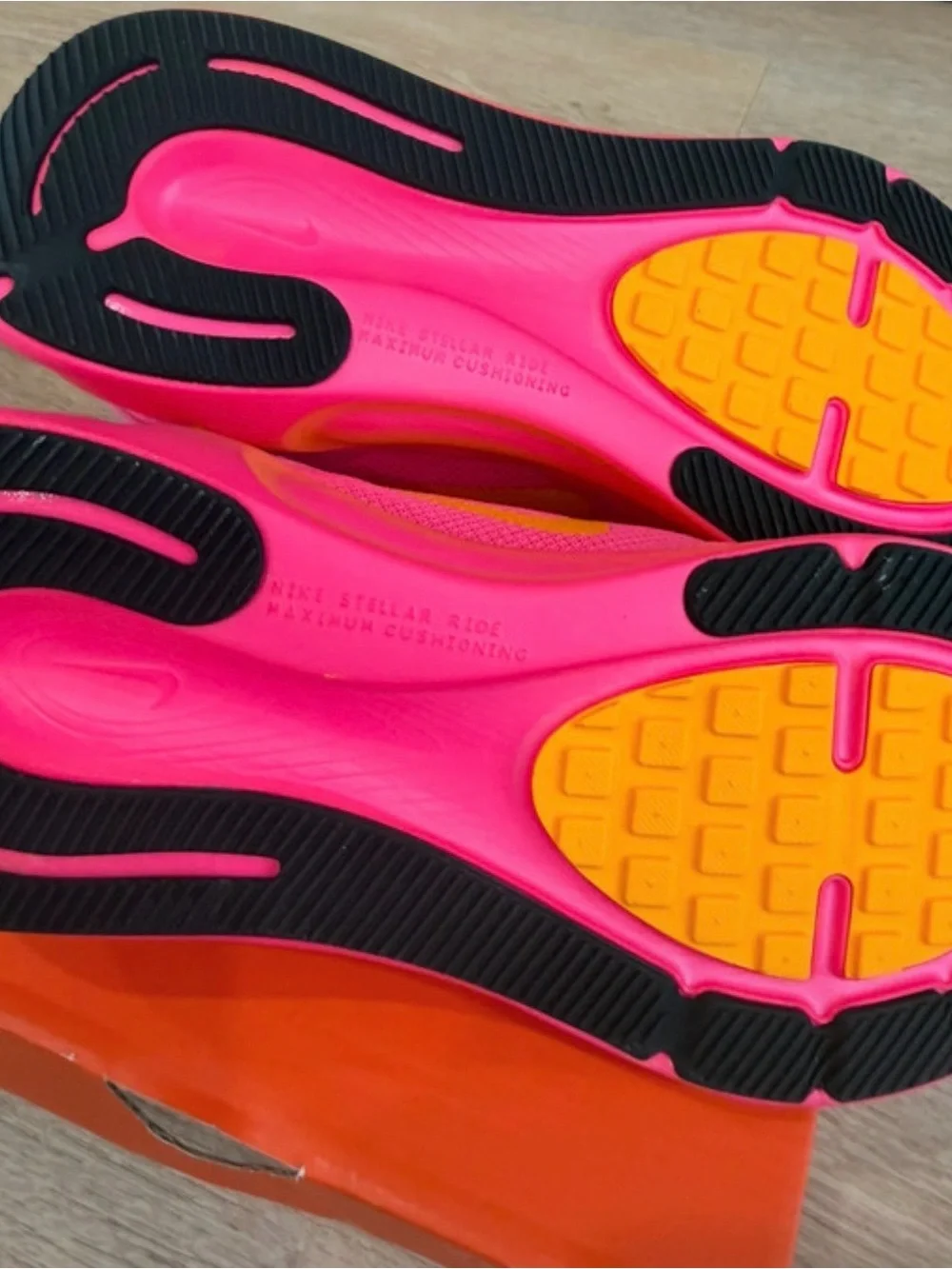 Nike Women’s Hot Pink and Orange Athletic Running Shoes